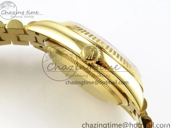 MiroTime 0324 Day Date 36 YG RAF Best Edition Brown Wave Dial on YG Bracelet A Effortless 1383